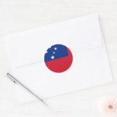 Samoa-Flagge Runder Aufkleber (Umschlag)