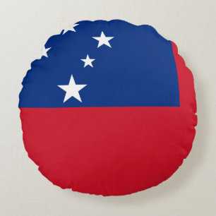 Samoa-Flagge Rundes Kissen