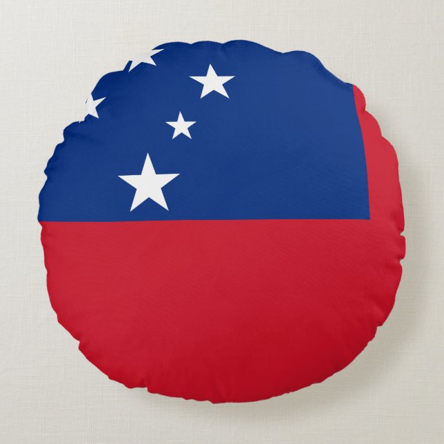 Samoa-Flagge Rundes Kissen (Vorderseite)