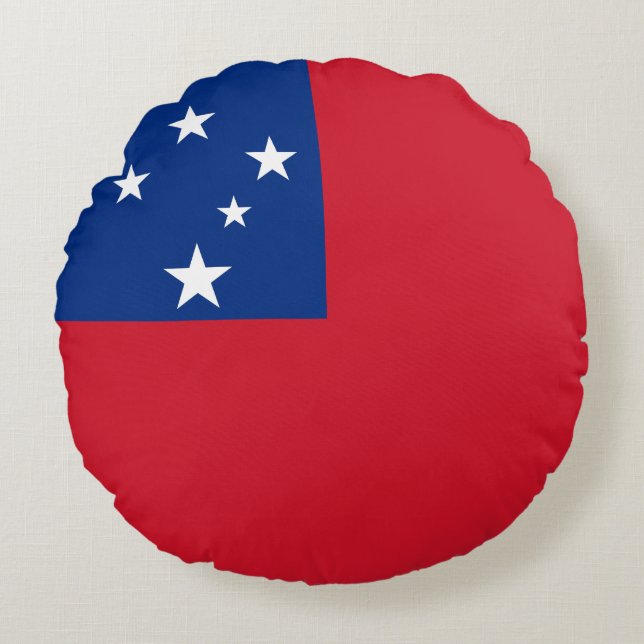 Samoa-Flagge Rundes Kissen (Vorderseite)