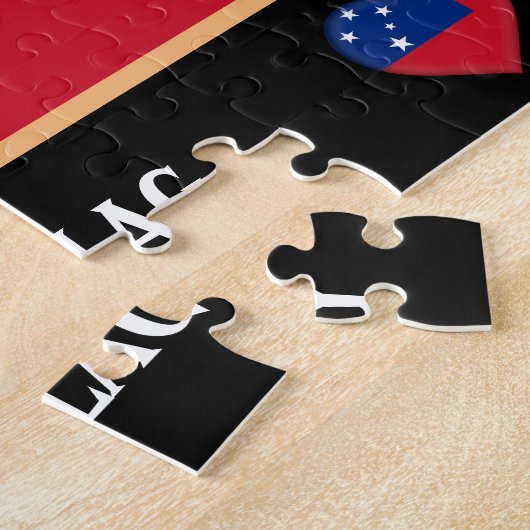 Samoa-Flagge & Samoa-Land / Samoa-Inseln Puzzle (Seite)
