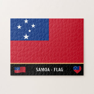 Samoa-Flagge & Samoa-Land / Samoa-Inseln Puzzle