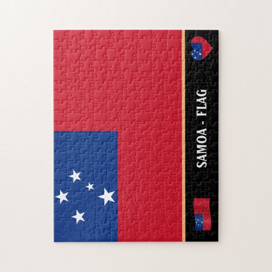 Samoa-Flagge & Samoa-Land / Samoa-Inseln Puzzle (Vertikal)