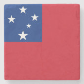 Samoa-Flagge Steinuntersetzer (Vorderseite)