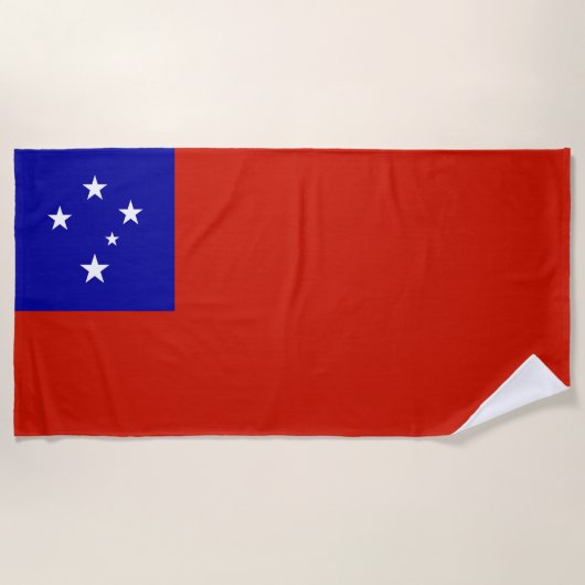 Samoa-Flagge Strandtuch (Vorderseite)