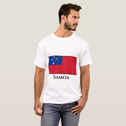 Samoa-Flagge T-Shirt (Vorne ganz)