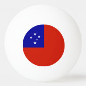 Samoa-Flagge Tischtennisball (Rückseite)