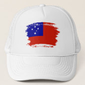 Samoa-Flagge Truckerkappe (Vorderseite)