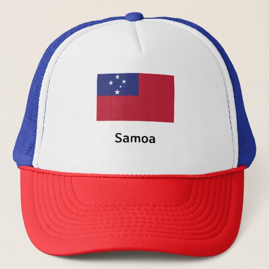Samoa-Flagge Truckerkappe (Vorderseite)