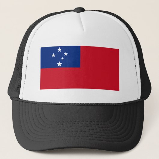 Samoa-Flagge Truckerkappe (Vorderseite)