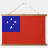 Samoa-Flagge Wandteppich Mit Holzrahmen (Vorderseite 2)