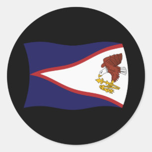 Samoa-Flaggenaufkleber Runder Aufkleber