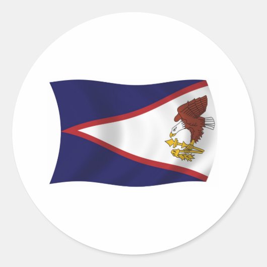 Samoa-Flaggenaufkleber Runder Aufkleber (Vorderseite)