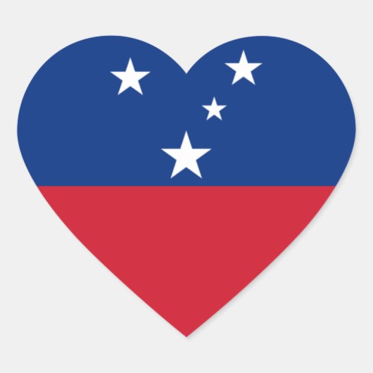 Samoa Herz-Aufkleber (Vorderseite)