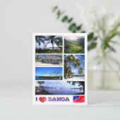 Samoa - I Liebe - Postkarte (Stehend Vorderseite)