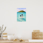 Samoa-Illustration Reise Kunst Vintage Poster (Küche)