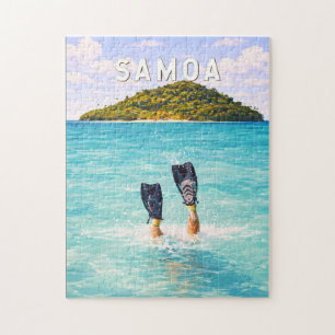 Samoa-Illustration Reise Kunst Vintage Puzzle