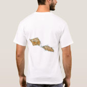 Samoa-Inseln Flagge + Karte + Text-T - Shirt (Rückseite)