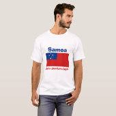 Samoa-Inseln Flagge + Karte + Text-T - Shirt (Vorne ganz)