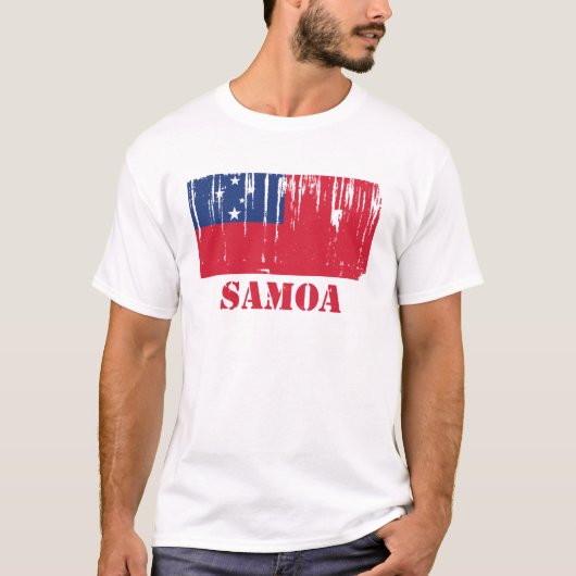 Samoa-Inseln Flagge T-Shirt (Vorderseite)