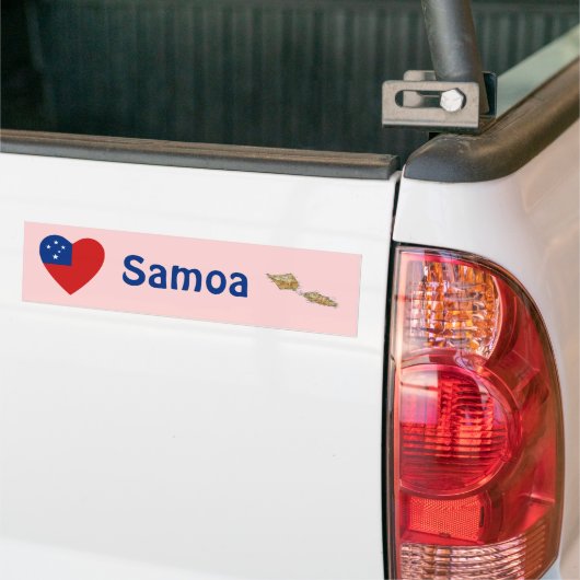 Samoa-Inseln Flaggen-Herz + Karten-Autoaufkleber Autoaufkleber (Auf Lkw)