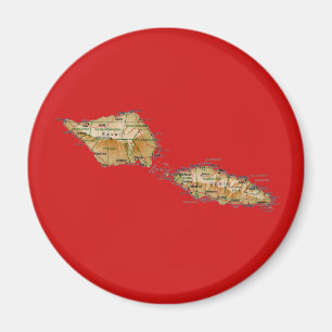 Samoa-Inseln Karten-Magnet Magnet