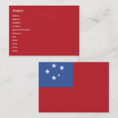 Samoa-Inseln - mollig Visitenkarte (Vorne/Hinten)