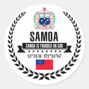 Samoa-Inseln Runder Aufkleber