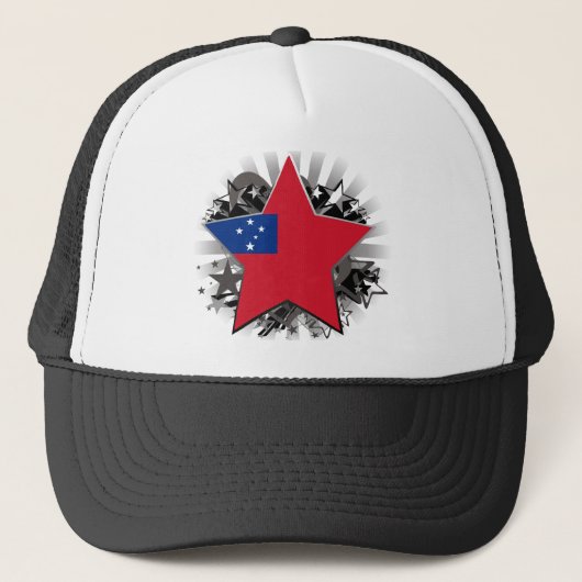 Samoa-Inseln Stern Truckerkappe (Vorderseite)