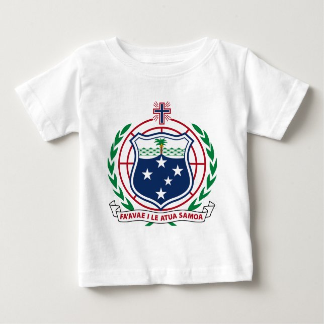Samoa-Inseln Wappen Baby T-shirt (Vorderseite)