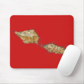 Samoa Karte Mousepad (Mit Mouse)