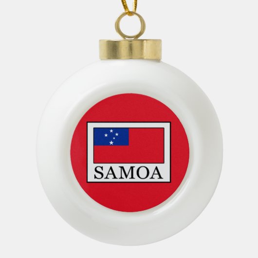 Samoa Keramik Kugel-Ornament (Vorderseite)