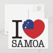 Samoa Liebe v2 Postkarte (Vorne/Hinten)