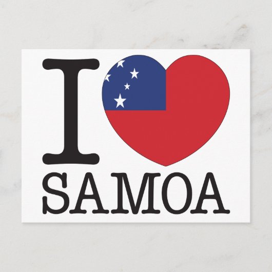 Samoa Liebe v2 Postkarte (Vorderseite)