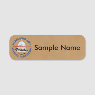 SAMOA Logo Namensschild (braun)