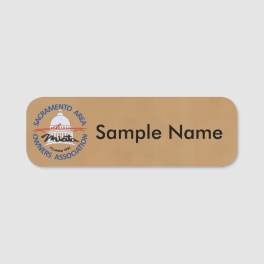 SAMOA Logo Namensschild (braun) (Vorderseite)
