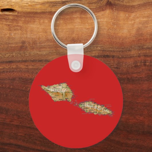 Samoa Map Schlüsselanhänger (Vorderseite)