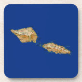 Samoa Map Untersetzer (Vorderseite)