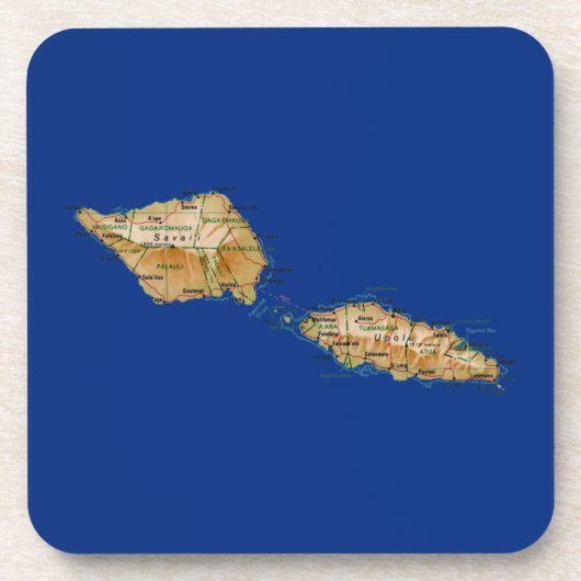 Samoa Map Untersetzer (Vorderseite)