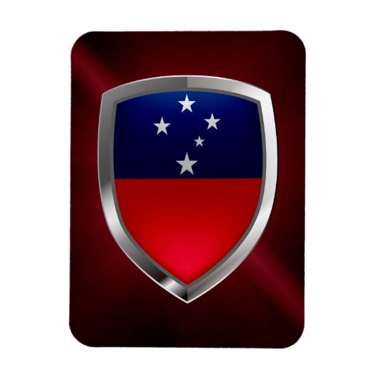 Samoa Metallic Emblem Magnet (Vertikal)