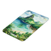 Samoa Nationalpark Wasserfarben Malerei Magnet (Linke Seite)