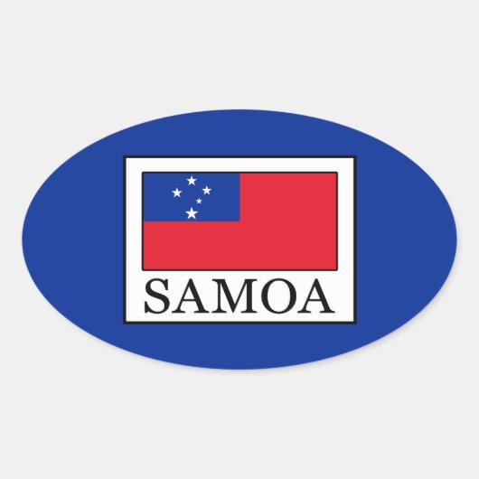 Samoa Ovaler Aufkleber (Vorderseite)