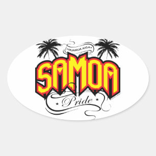 Samoa Pride Ovaler Aufkleber