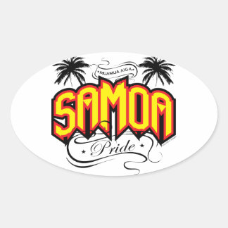 Samoa Pride Ovaler Aufkleber