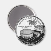 Samoa Quarter Kühlschrankmagnet (Vorderseite/Rückseite)