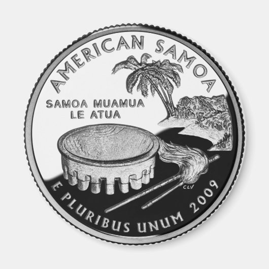 Samoa Quarter Kühlschrankmagnet (Vorne)