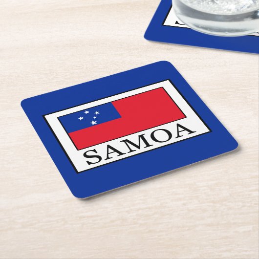 Samoa Rechteckiger Pappuntersetzer (angewinkelt)