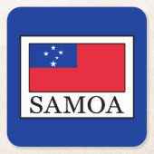 Samoa Rechteckiger Pappuntersetzer (Vorderseite)