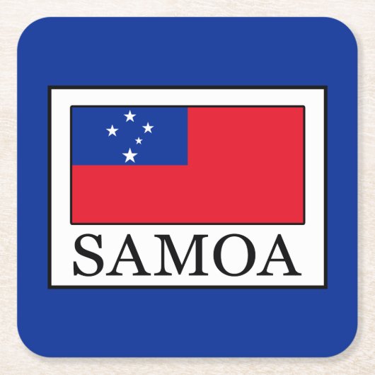 Samoa Rechteckiger Pappuntersetzer (Vorderseite)
