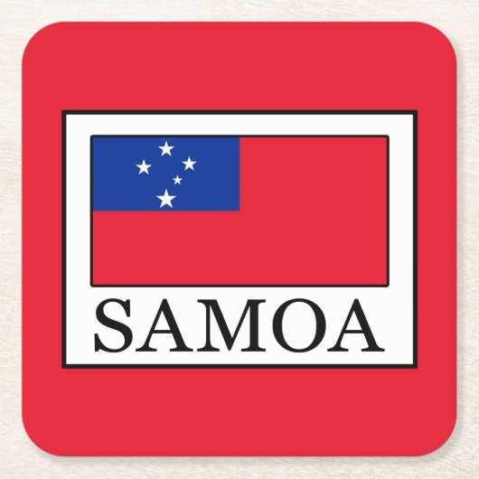 Samoa Rechteckiger Pappuntersetzer (Vorderseite)